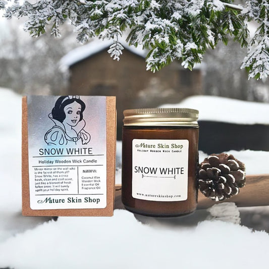 Snow White Wood Wick Soy Candle