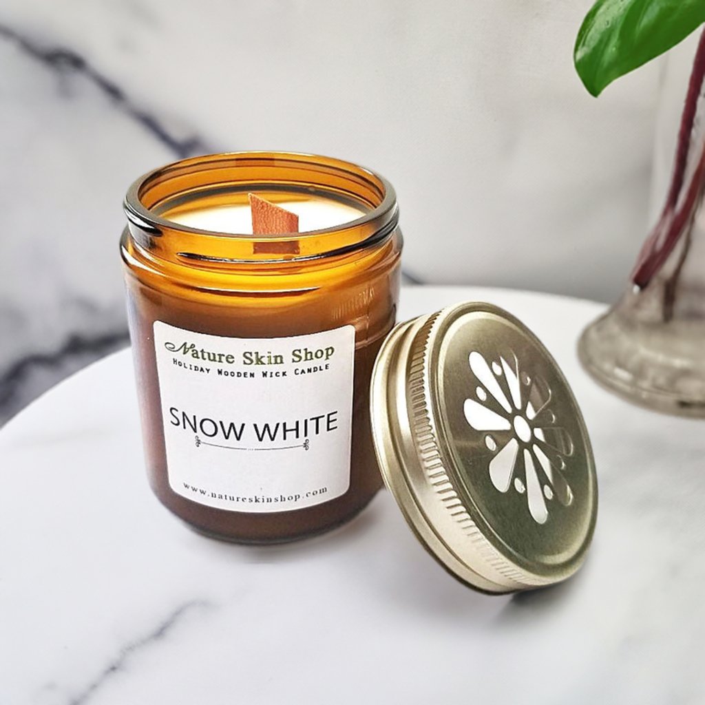 Snow White Wood Wick Soy Candle